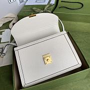 GUCCI OPHIDIA SMALL TOP HANDLE BAG WHITE 651055 SIZE 25x17.5x7 CM - 4