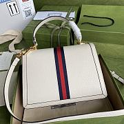 GUCCI OPHIDIA SMALL TOP HANDLE BAG WHITE 651055 SIZE 25x17.5x7 CM - 6