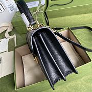 GUCCI OPHIDIA SMALL TOP HANDLE BAG BLACK 651055 SIZE 25x17.5x7 CM - 4