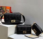 FENDI BAGUETTE BLACK 8BS017 SIZE 18.5 x 4.5 x 12 CM - 5