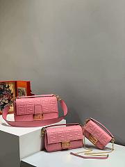 FENDI BAGUETTE PINK 8BS017 SIZE 18.5 x 4.5 x 12 CM - 2