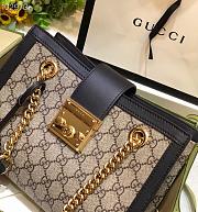 PADLOCK SMALL GG SHOULDER BAG BLACK 498156 SIZE 26x18x10 CM - 4