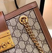 PADLOCK SMALL GG SHOULDER BAG BROWN 498156 SIZE 26x18x10 CM - 3