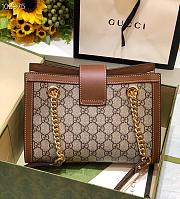 PADLOCK SMALL GG SHOULDER BAG BROWN 498156 SIZE 26x18x10 CM - 5