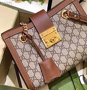 PADLOCK SMALL GG SHOULDER BAG BROWN 498156 SIZE 26x18x10 CM - 6