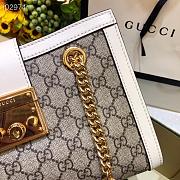 PADLOCK SMALL GG SHOULDER BAG WHITE 498156 SIZE 26x18x10 CM - 6