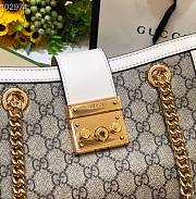 PADLOCK SMALL GG SHOULDER BAG WHITE 498156 SIZE 26x18x10 CM - 5