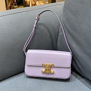 CELINE TRIOMPHE SHOULDER BAG LAVENDER GREY 194143 SIZE 20 x 10 x 4 cm - 1