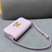 CELINE TRIOMPHE SHOULDER BAG LAVENDER GREY 194143 SIZE 20 x 10 x 4 cm - 2