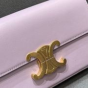 CELINE TRIOMPHE SHOULDER BAG LAVENDER GREY 194143 SIZE 20 x 10 x 4 cm - 3