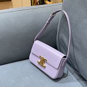CELINE TRIOMPHE SHOULDER BAG LAVENDER GREY 194143 SIZE 20 x 10 x 4 cm - 6