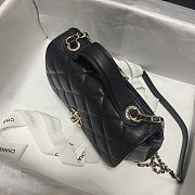 CHANEL MINI FLAP BAG WITH HANDLE BLACK 93749 SIZE 19 x 7 x 14 CM - 2