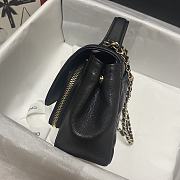 CHANEL MINI FLAP BAG WITH HANDLE BLACK 93749 SIZE 19 x 7 x 14 CM - 3