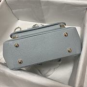 CHANEL MINI FLAP BAG WITH HANDLE LIGHT BLUE 93749 SIZE 19 x 7 x 14 CM - 5