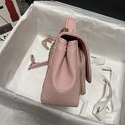 CHANEL MINI FLAP BAG WITH HANDLE LIGHT PINK 93749 SIZE 19 x 7 x 14 CM - 5