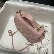 CHANEL MINI FLAP BAG WITH HANDLE LIGHT PINK 93749 SIZE 19 x 7 x 14 CM - 4