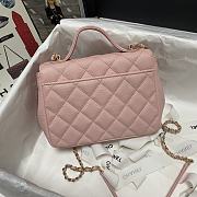 CHANEL MINI FLAP BAG WITH HANDLE LIGHT PINK 93749 SIZE 19 x 7 x 14 CM - 2