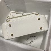 CHANEL MINI FLAP BAG WITH HANDLE WHITE 93749 SIZE 19 x 7 x 14 CM - 4
