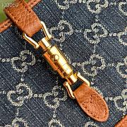 JACKIE 1961 MINI SHOULDER BAG GG JACQUARD DENIM 637092 SIZE 19 x 13 x 3 CM - 6