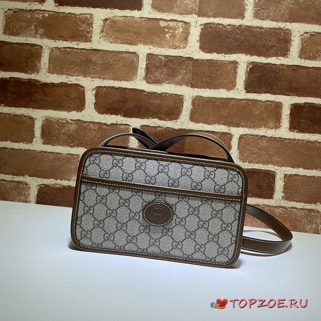 MINI BAG WITH INTERLOCKING G ‎658572 SIZE 22.5 x 14 x 7 CM - 1
