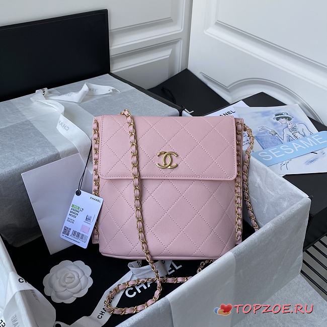 SMALL HOBO BAG LIGHT PINK 19CM - 1