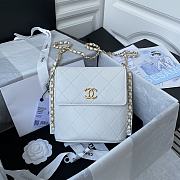 SMALL HOBO BAG WHITE 19CM - 1