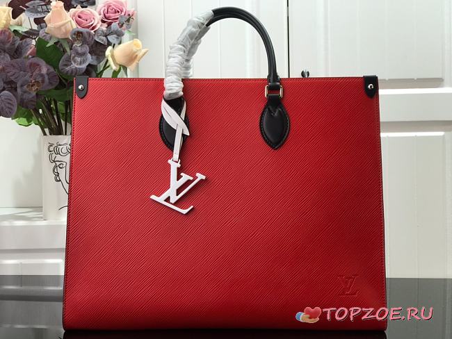 LV ONTHEGO BAG M56080 EPI RED 41CM - 1