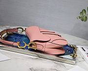 DIOR SADDLE BAG BLUSH M0446 SIZE 25.5 x 20 x 6.5 CM - 6