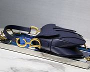 DIOR SADDLE BAG INDIGO BLUE M0446 SIZE 25.5 x 20 x 6.5 CM - 2