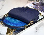 DIOR SADDLE BAG INDIGO BLUE M0446 SIZE 25.5 x 20 x 6.5 CM - 5