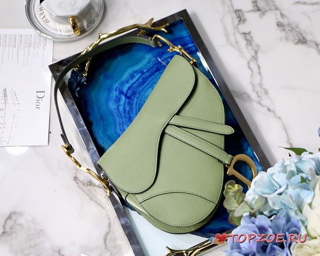DIOR SADDLE BAG WILLOW GREEN M0446 SIZE 25.5 x 20 x 6.5 CM - 1