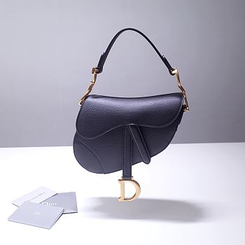 DIOR MINI SADDLE BAG BLACK M0447 SIZE 21 x 18 x 5 CM