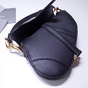 DIOR MINI SADDLE BAG BLACK M0447 SIZE 21 x 18 x 5 CM - 3