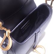 DIOR MINI SADDLE BAG BLACK M0447 SIZE 21 x 18 x 5 CM - 2