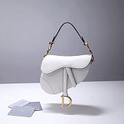 DIOR MINI SADDLE BAG WHITE M0447 SIZE 21 x 18 x 5 CM - 1