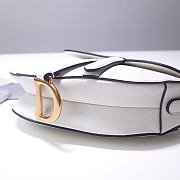 DIOR MINI SADDLE BAG WHITE M0447 SIZE 21 x 18 x 5 CM - 3