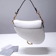 DIOR MINI SADDLE BAG WHITE M0447 SIZE 21 x 18 x 5 CM - 2