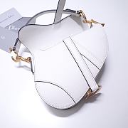 DIOR MINI SADDLE BAG WHITE M0447 SIZE 21 x 18 x 5 CM - 6
