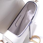 DIOR MINI SADDLE BAG WHITE M0447 SIZE 21 x 18 x 5 CM - 5