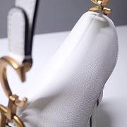 DIOR MINI SADDLE BAG WHITE M0447 SIZE 21 x 18 x 5 CM - 4