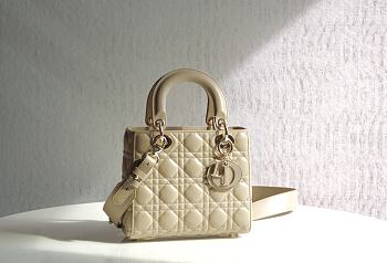 LADY DIOR MY ABCDIOR BAG BEIGE M0538 SIZE 20 x 16.5 x 8 CM