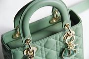 LADY DIOR MY ABCDIOR BAG GREEN M0538 SIZE 20 x 16.5 x 8 CM - 4