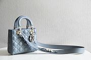 LADY DIOR MY ABCDIOR BAG DENIM BLUE M0538 SIZE 20 x 16.5 x 8 CM - 1