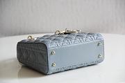 LADY DIOR MY ABCDIOR BAG DENIM BLUE M0538 SIZE 20 x 16.5 x 8 CM - 6