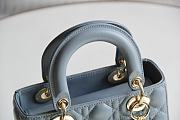 LADY DIOR MY ABCDIOR BAG DENIM BLUE M0538 SIZE 20 x 16.5 x 8 CM - 4