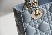 LADY DIOR MY ABCDIOR BAG DENIM BLUE M0538 SIZE 20 x 16.5 x 8 CM - 5
