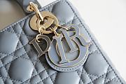 LADY DIOR MY ABCDIOR BAG DENIM BLUE M0538 SIZE 20 x 16.5 x 8 CM - 2