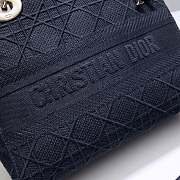 DIOR MEDIUM LADY D-LITE BAG INDIGO BLUE M0565 SIZE 24 x 20 x 11 CM - 2