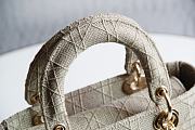 DIOR MEDIUM LADY D-LITE BAG BEIGE M0565 SIZE 24 x 20 x 11 CM - 3