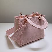 DIOR MEDIUM LADY D-LITE BAG BOIS DE ROSE M0565 SIZE 24 x 20 x 11 CM - 6